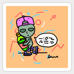 Alien Soda Sticker